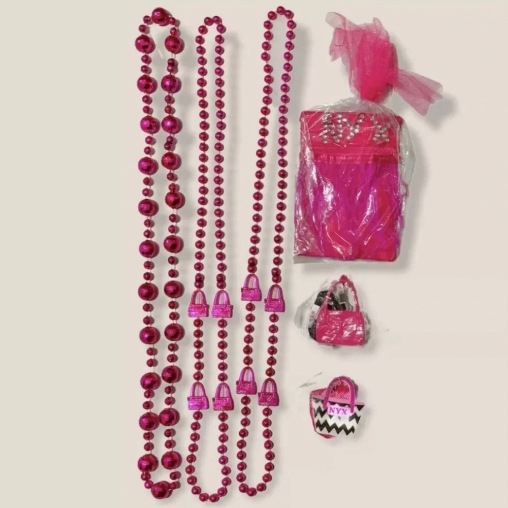 Lot of 6- New Orleans Mardi Gras 2019 Mystic Krewe of Nyx Necklaces and Throws